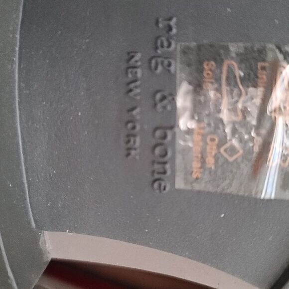 rag & bone Shiloh Leaather Combat Boots with Fur trim Size 8.5 / EU 38.5 NEW - Picture 6 of 11